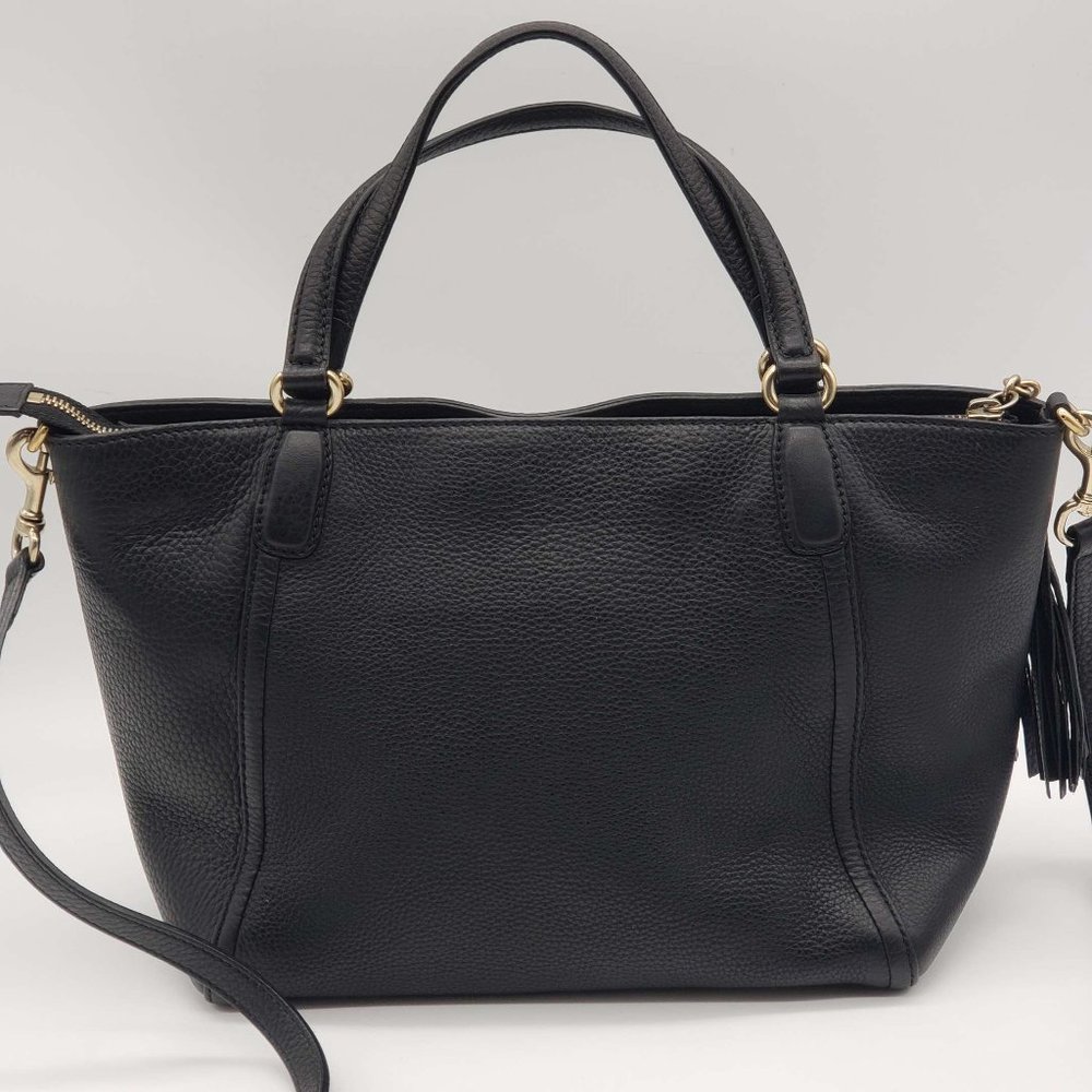 100% Authentic Gucci GG Soho Black Leather Shoulder Bag - Picture 3 of 16